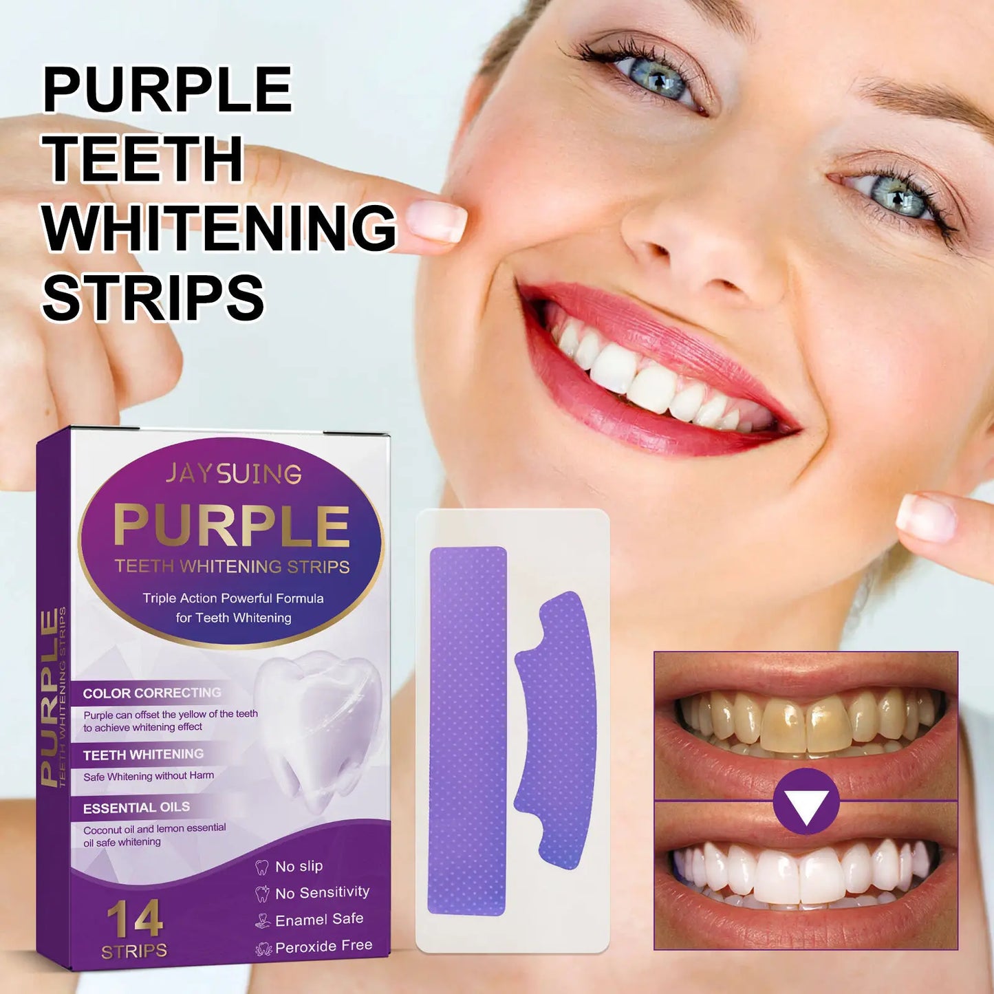 Jaysuing PurpleWhite Strips
